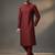 Maroon dupion silk  kurta set