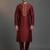 Maroon dupion silk embroidered kurta set