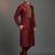 Maroon dupion silk embroidered kurta set