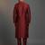 Maroon dupion silk embroidered kurta set