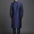 Navy dupion silk embroidered kurta set