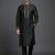Black dupion silk embroidered kurta set