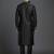Black dupion silk embroidered kurta set