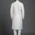 White dupion silk embroidered kurta set