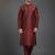 Maroon dupion silk embroidered kurta set