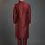 Maroon dupion silk embroidered kurta set