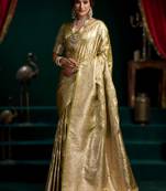 Light green premium satin silk saree with stylish pom-pom pallu