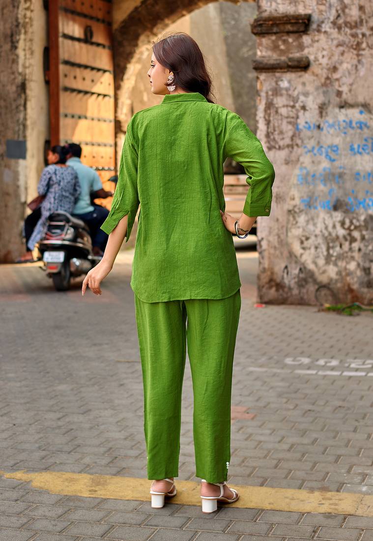 Creap Shirt Collar & Trousers Co-Ords