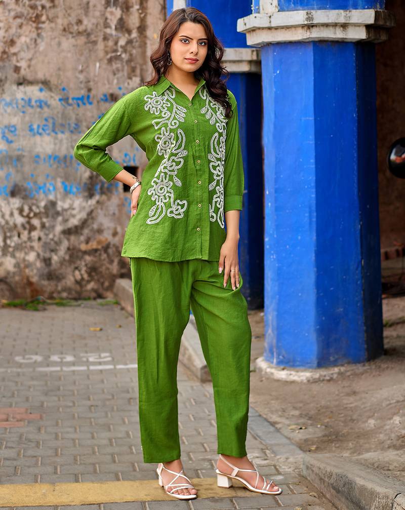 Creap Shirt Collar & Trousers Co-Ords