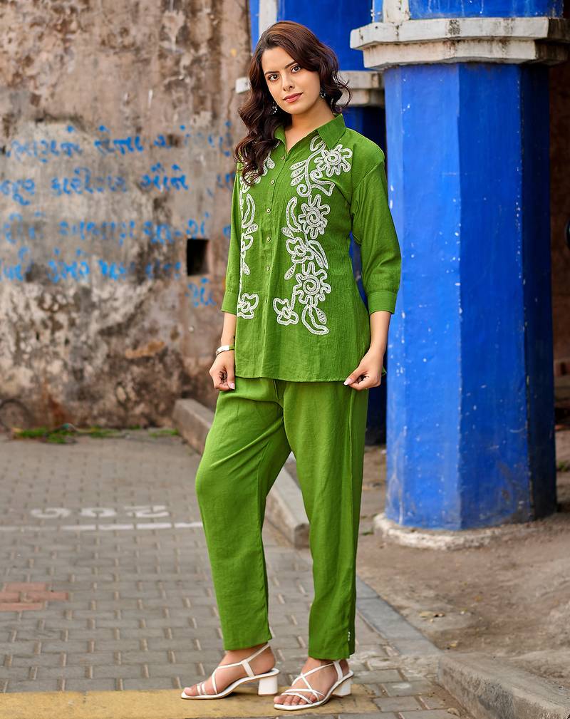 Creap Shirt Collar & Trousers Co-Ords