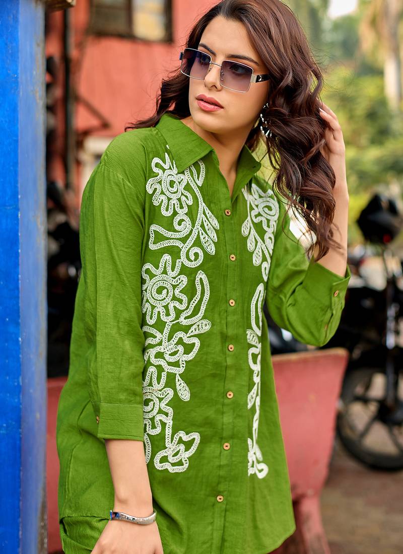 Creap Shirt Collar & Trousers Co-Ords