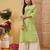 Ada hand embroidered green cotton lucknowi chikankari straight kurta