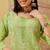 Ada hand embroidered green cotton lucknowi chikankari straight kurta