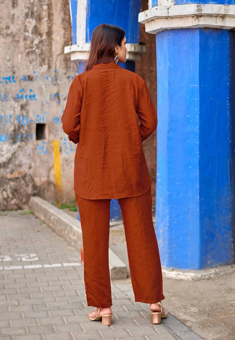 Creap Shirt Collar & Trousers Co-Ords