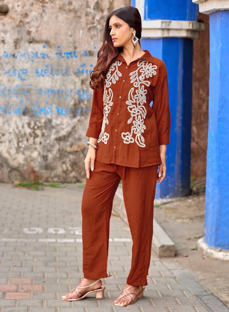 Creap Shirt Collar & Trousers Co-Ords