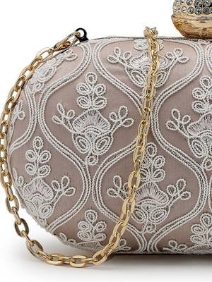  woven reverie lilac faux silk floral vine embroidered clutch 8