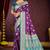 deep purple satin silk woven work traditional saree