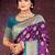 deep purple satin silk woven work traditional saree