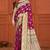 light plum satin silk woven work traditional saree