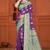 deep purple satin silk woven work traditional saree