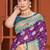 deep purple satin silk woven work traditional saree