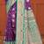 deep purple satin silk woven work traditional saree