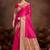 ruby pink silk blend woven work traditional saree