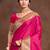 ruby pink silk blend woven work traditional saree