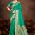emerald green silk blend woven work traditional saree