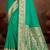 emerald green silk blend woven work traditional saree