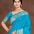 sky blue silk blend woven work traditional saree