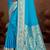 sky blue silk blend woven work traditional saree