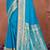 sky blue silk blend woven work traditional saree