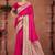 ruby pink silk blend woven work traditional saree