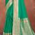 emerald green silk blend woven work traditional saree