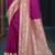 wine purple silk blend woven work traditional saree