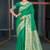 emerald green silk blend woven work traditional saree