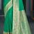 emerald green silk blend woven work traditional saree