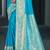 sky blue silk blend woven work traditional saree