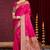 ruby pink silk blend woven work traditional saree