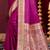 wine purple silk blend woven work traditional saree