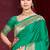 emerald green silk blend woven work traditional saree
