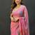 NEW SOFT TABI ORGANZA FLOWER PRINT WITH MOTI WORK WOMEN SAREE WITH BLOUSE SET