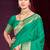 emerald green silk blend woven work traditional saree