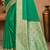 emerald green silk blend woven work traditional saree