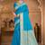 sky blue silk blend woven work traditional saree