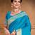 sky blue silk blend woven work traditional saree