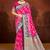 rani pink satin silk blend woven work traditional saree
