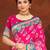 rani pink satin silk blend woven work traditional saree