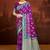 royal purple satin silk blend woven work traditional saree